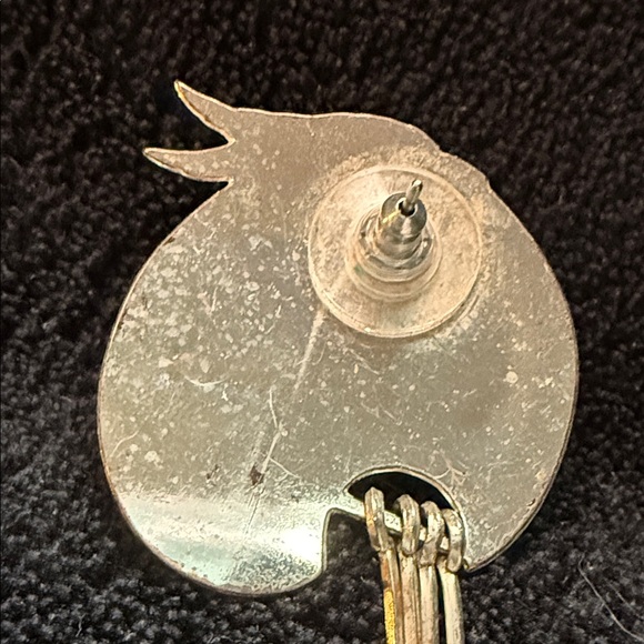 Montana Silversmiths Silver and Black Cowboy Earrings - Picture 2 of 4